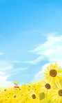 artist_request blonde_hair day field flower lucas male_focus mother_(game) mother_3 sky solo sunflower 