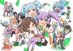  6+girls @_@ aoi_satou apron armor assassin back-to-back black_hair black_jacket blonde_hair blood blood_on_clothes blood_on_face blue_hair blush braid breasts brown_eyes brown_hair carrying character_request cheek_pinching cleavage collared_shirt colored_inner_hair fingerless_gloves flying_sweatdrops full-face_blush glasses gloves green_apron hair_ornament hair_over_one_eye hair_ribbon hairclip holding holding_sketchbook holding_sword holding_weapon izutsumi_marin izutsumi_minato jacket japanese_clothes jealous kimono koga_konoha kuro_(ninkoro) kusagakure_fumiko kusagakure_hatsuko kusagakure_satoko looking_at_viewer mole mole_under_mouth multicolored_hair multiple_girls ninja ninja_to_koroshiya_no_futarigurashi official_art one_eye_closed open_clothes open_jacket pantyhose pencil_skirt piggyback pinching pink_eyes pink_jacket pink_skirt pleated_skirt ponytail princess_carry purple_eyes purple_hair purple_kimono ribbon roboko_(ninkoro) robot robot_girl school_uniform selfie serafuku shaded_face sharp_teeth shirt short_hair short_kimono short_twintails shuriken_hair_ornament siblings side_ponytail single_braid sisters sitting sitting_on_person sketchbook skirt skull_hair_ornament streaked_hair swept_bangs sword tan teeth twintails upper_body weapon white_shirt yoshida_aoko yuri yuriko_(ninkoro) 