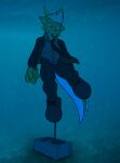 absurd_res aquaphilia asphyxiation bad_end brick celadon_vian cinder_block clothing corpse death dragon drowned drowning formal_wear hi_res male mythological_creature mythological_scalie mythology peril rope_around_ankle scalie snuff suit underwater water why-isnt-he-moving