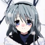  bad_id bad_pixiv_id blue_eyes blush clannad long_hair lowres mun_(haimer) sakagami_tomoyo silver_hair solo 