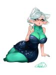 2025 animal_humanoid big_breasts breasts cephalopod clothing collarbone eyebrows eyelashes feet female humanoid humanoid_pointy_ears inkling little1234blood marie_(splatoon) marine mollusk mollusk_humanoid nintendo open_mouth pointy_ears pose pseudo_hair solo splatoon tentacle_hair tentacles wide_hips yellow_eyes yokozuwari