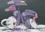  2013 all_fours anime arthropod blush clenched_teeth cum cum_in_pussy cum_inside cum_on_leg cum_on_penis doggystyle duo female feral forced from_behind furukara genesect grey_background insect internal legendary_pok&#233;mon male mega_evolution mega_mewtwo_y mewtwo nintendo penetration penis plain_background pok&#233;mon porkyman rape red_eyes sex shaking straight tears teeth vaginal vaginal_penetration video_games 