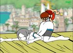  animal_crossing animal_crossing_boy animated dahs wii_fit wii_fit_trainer 