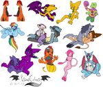  crossover ekans foxred64 friendship_is_magic lucario mew mienshao my_little_pony porkyman rainbow_dash sableye salamence scrafty treecko 