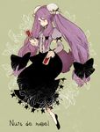  bad_id bad_pixiv_id brown_eyes bun_cover copyright_request double_bun dress l_hakase long_hair purple_hair ribbon solo tarot 