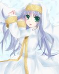  6710 bad_id bad_pixiv_id blue_hair flat_chest green_eyes index long_hair lowres robe smile solo to_aru_majutsu_no_index 