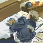  chips food hotel_dusk kyle_hyde lowres male_focus potato_chips sleeping solo 