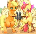  apple_bloom applejack cutie_mark_crusaders friendship_is_magic iizuma my_little_pony 
