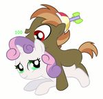  animated bent_over blush brown_fur brown_hair button_mash_(mlp) cub cutie_mark_crusaders duo equine female feral friendship_is_magic fur green_eyes hair hat high_score horn horse male mammal my_little_pony ohohokapi one_eye_closed plain_background pony propeller_hat red_eyes sex straight sweetie_belle sweetie_belle_(mlp) text two_tone_hair unicorn white_background white_fur young 