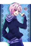  bad_id bad_pixiv_id character_name fingerless_gloves gloves grey_eyes male_focus mikado_nagi pink_hair smile solo uta_no_prince-sama uta_no_prince-sama_maji_love_2000_percent 