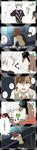  2girls accelerator brown_eyes brown_hair censored comic gekota head_mounted_display highres kiss long_image misaka_imouto misaka_mikoto multiple_girls novelty_censor regain school_uniform tall_image to_aru_kagaku_no_railgun to_aru_majutsu_no_index translated white_hair 