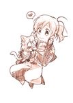  :3 animal_ears cat_ears cat_tail chibi heart melty_blood minigirl monochrome nekoarc riesbyfe_stridberg short_ponytail six_(fnrptal1010) smile spoken_heart tail tsukihime 