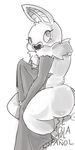  bat bipedal black_nose blush convenient_censorship cute digital_drawing_(art) digital_painting_(art) female feral full-length_portrait fur grey_membrane greyscale looking_up mammal mane membranous_wings monochrome neck_ruff nintendo pinup plain_background pointy_ears pok&#233;mon pok&eacute;mon pose shamelesss shy side_view sitting solo spanish_text swoobat text video_games white_background white_fur white_skin wings 