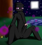  balls big_penis blush enderman erection flower male minecraft moon nude outside penis precum purple_eyes shy solo stars tears tree video_games water xxmysteryxx 