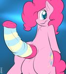  animal_genitalia balls big_penis blue_eyes cock_sock cutie_mark dickgirl equine eyes friendship_is_magic fur hair horse horsecock hyper intersex lamiaaaa mammal my_little_pony penis pink_fur pink_hair pinkie_pie_(mlp) pony smile solo 