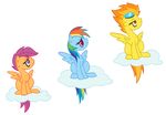  cloud cub equine eyewear faikie female feral friendship_is_magic goggles hair horse mammal multi-colored_hair my_little_pony pegasus pink_eyes pony purple_eyes purple_hair rainbow_dash_(mlp) rainbow_hair scootaloo_(mlp) smile spitfire_(mlp) two_tone_hair wings wonderbolts_(mlp) yellow_eyes young 