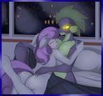  anthro anthrofied bed blush breasts butt cat_eyes dragon duo equine eyes_closed female friendship_is_magic glowing glowing_eyes hair horse hug lying male mammal marik_azemus34 my_little_pony night nipples nude pillow pink_hair pony ponyville scalie side_boob slit_pupils spike_(mlp) sweetie_belle_(mlp) two_tone_hair window yellow_eyes 