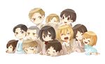  always0722 annie_leonhardt armin_arlert bertholt_fubar chibi christa_renz conny_springer eren_jaeger jean_kirchstein marco_bodt mikasa_ackerman reiner_braun sasha_browse shingeki_no_kyojin sleeping ymir_(shingeki_no_kyojin) 