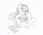  black_and_white book candle chair cutie_mark equine eyewear female feral friendship_is_magic glasses hair horn horse joey-darkmeat mammal monochrome multi-colored_hair my_little_pony plain_background pony reading sitting solo table twilight_sparkle_(mlp) unicorn white_background 