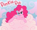  absurd_res blue_eyes cloud cute cutie_mark english_text equine faikie female feral friendship_is_magic fur hair hi_res horse lying mammal my_little_pony on_front pink_fur pink_hair pinkie_pie_(mlp) pony smile solo text 