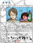  1girl billy_katagiri drunk gundam gundam_00 marriage_certificate sumeragi_lee_noriega translation_request 
