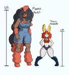 anthro baloodial bottomwear bracelet breasts cinderace clothed clothing crop_top digital_media_(artwork) duo ear_piercing ear_ring equid equine femboy fur generation_7_pokemon generation_8_pokemon gynomorph hair hi_res hotpants husband_and_wife intersex jewelry knock-kneed lagomorph looking_at_viewer male mammal married_couple menice midriff mudsdale navel nintendo overalls piercing pokemon pokemon_(species) ring_piercing shirt shorts simple_background size_difference smile tail text topwear trevis_the_cinderace white_background white_body white_fur