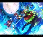  :o animal_ears bad_id bad_pixiv_id blue_eyes broom broom_riding brown_hair bunny_ears earrings elbow_gloves gloves hat jewelry monster moon multiple_girls noki_(affabile) pixiv_fantasia pixiv_fantasia_2 red_eyes red_hair riding scar witch witch_hat yellow_eyes 