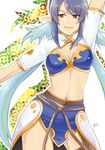  artist_request blue_hair judith pointy_ears red_eyes smile tales_of_(series) tales_of_vesperia thighhighs 