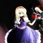  alice_margatroid blonde_hair official_style oota_jun'ya_(style) parody shanghai_doll short_hair solo sparkle style_parody tntn touhou 