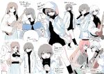  5girls bang_dream! bang_dream!_it&#039;s_mygo!!!!! bird black_shirt blue_eyes blue_skirt brown_hair chihaya_anon closed_mouth commentary_request drumsticks fang ferris_wheel grey_eyes grey_hair heterochromia highres holding holding_drumsticks holding_microphone hood hood_up hooded_jacket instrument jacket kaname_raana long_hair long_sleeves looking_at_viewer microphone misumi_suki multiple_girls music mygo!!!!!_(bang_dream!) nagasaki_soyo open_mouth penguin pink_eyes pink_hair playing_bass_guitar playing_drum playing_guitar playing_instrument see-through_clothes see-through_sleeves shiina_taki shirt short_hair singing skin_fang skirt smile speech_bubble sweat sweater takamatsu_tomori translation_request turtleneck turtleneck_sweater white_hair white_jacket white_sweater yellow_eyes 
