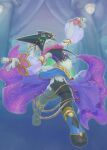 belly_dancer clothing dancer_style_meowscarada female generation_9_pokemon hi_res meowscarada midriff nintendo pitaripi pokemon pokemon_(species) solo