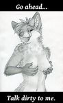  anthro breasts canine female fox grope inviting licking licking_lips mammal nude ruaidri sketch solo tongue 