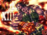  bandana black_hair clenched_hands explosive facial_hair fingerless_gloves gloves grenade male_focus muscle nikuji-kun ralf_jones sleeveless solo stubble tactical_clothes the_king_of_fighters the_king_of_fighters_xiii veins 