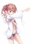  bad_id bad_pixiv_id bikini brown_eyes brown_hair dararito highres hood hoodie long_hair open_clothes open_hoodie purple_bikini shirai_kuroko side-tie_bikini solo swimsuit to_aru_kagaku_no_railgun to_aru_majutsu_no_index twintails 