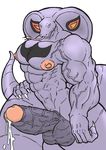  anthro arbok balls baralust biceps claws cobra cum cum_drip cum_string dripping erection forked_tongue huge_muscles huge_penis humanoid_penis long_tongue looking_at_viewer male muscles naga nintendo nipples nude pecs penis plain_background pok&#233;mon pok&eacute;mon precum purple_body purple_penis purple_scales purple_skin reptile scalie snake solo tongue tongue_out uncut vein veiny_penis video_games white_background 