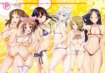  bikini cleavage erect_nipples swimsuits thighhighs yuki_usagi_(mofurafu) 