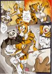  &lt;3 2013 ? bear better_late_than_never blush breast_grab breasts cat comic daigaijin dialog english_text feline female gloves grab green_eyes kung_fu_panda male mammal master_tigress nipples nude panda po red_eyes song_(character) text tiger 