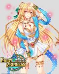  blonde_hair bracelet breasts cleavage fairy_princess jewelry long_hair medium_breasts necklace original red_eyes shina_shina solo 