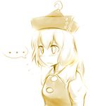  hat lunasa_prismriver monochrome short_hair speech_bubble touhou wool_(miwol) 