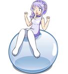  animated animated_gif ball blue_eyes bouncing bubble hair_ornament jewelry necklace purple_hair simple_background smile 