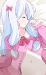  1girl breasts enelis eromanga_sensei izumi_sagiri long_hair navel open_mouth ribbon small_breasts solo 