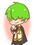  animated animated_gif arin66 blazblue chewing chibi eating green_hair hair_over_eyes hardboiled_egg kazuma_kuvaru lowres male_focus 