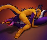  69 all_fours anal anthro anus balls biceps big_muscles butt claws cum doktor-savage dragon duo erection eyes_closed fellatio gay horn licking lying male malefor muscles nude open_mouth oral oral_sex pecs penis plain_background purple_dragon purple_penis rimming scales scalie sex smile spyro_the_dragon tongue tongue_out video_games volteer yellow_dragon 