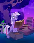  2013 aged book box cat_eyes cutie_mark dragon equine female feral friendship_is_magic glowing green_eyes hair horse house levitation magic male mammal multi-colored_hair my_little_pony night old palestorm pony purple_eyes scalie slit_pupils sparkles spike_(mlp) stars tree tree_house treehouse twilight_sparkle_(mlp) white_hair window 