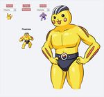  artist_request fusion highres lowres machoke pikachu pokemon pokemon_(game) zyira 