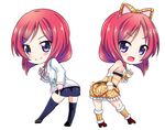  animal_costume animal_ears animal_print ass bad_id bad_pixiv_id black_legwear cat_costume cat_ears cat_tail doctor dual_persona holding_own_tail kurou_(quadruple_zero) leopard_ears leopard_print leopard_tail looking_at_viewer love_live! love_live!_school_idol_project midriff nishikino_maki open_mouth purple_eyes red_hair short_hair simple_background skirt smile stethoscope tail thighhighs zettai_ryouiki 