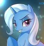  cute equine female feral friendship_is_magic grin hair horn horse looking_at_viewer mammal my_little_pony pony purple_eyes skyline19 smile trixie_(mlp) two_tone_hair unicorn 