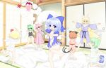 :&lt; :d =_= aiming_at_viewer animal_ears antennae bare_legs barefoot blonde_hair bloomers blue_eyes blue_hair blush bottomless bow breasts brown_hair camisole cat_ears cat_tail chen cirno cleavage commentary_request daiyousei dakimakura_(object) dress_shirt earrings fang fox_ears fox_tail futon gap green_eyes green_hair hair_bow hair_ribbon heavy_breathing highres hood hoodie ice ice_wings jewelry looking_at_viewer medium_breasts mofu_mofu multiple_girls multiple_tails mystia_lorelei naked_hoodie naked_shirt navel nightgown open_clothes open_hoodie open_mouth outstretched_arms pajamas paw_print pillow pillow_fight pink_eyes pink_hair ribbon rumia shirt short_hair shorts side_ponytail sleepwear smile tail team_9 touhou underwear unzipped wings wriggle_nightbug yakumo_ran yes yes-no_pillow 