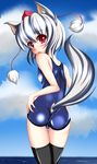  ass bad_id bad_pixiv_id highres inubashiri_momiji school_swimsuit solo swimsuit tera_hiroshi touhou 