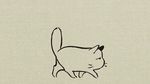  animated cat chibi cute eyes_closed fangs feline feral grey_background lying mammal monochrome open_mouth plain_background sepia sitting sleeping sleepy solo unknown_artist walking yawn 